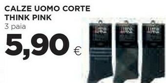 Coop Calze Uomo Corte Think Pink offerta