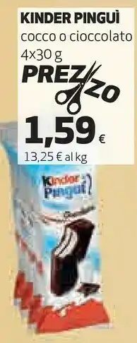 Coop Kinder Pinguì Cocco 120 G(ml) offerta