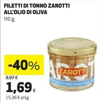 Coop Zarotti Filetti Di Tonno All'olio Di Oliva offerta