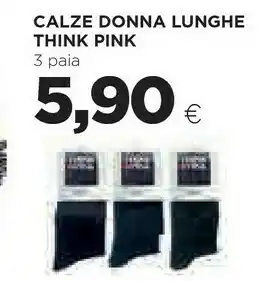 Coop Calze Donna Lunghe Think Pink offerta