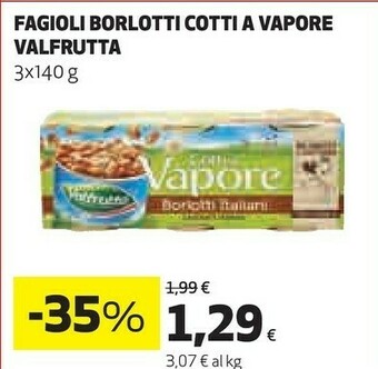 Coop Valfrutta Fagioli Borlotti Cotti A Vapore offerta