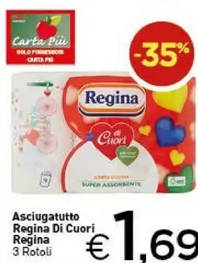Crai Regina Asciugatutto Di Cuori 3 Rotoli offerta