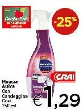 Crai Crai Mousse Attiva Con Candeggina offerta