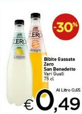 Crai San Benedetto Bibite Gassate Zero offerta