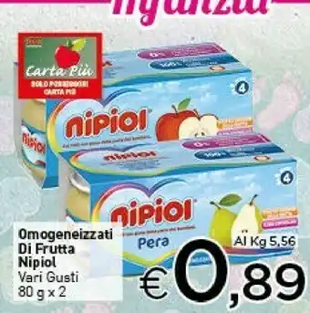 Crai Nipiol Omogeneizzati Di Frutta Pera/ Mela offerta