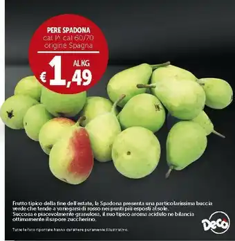 Deco Supermercati Pere Spadona offerta