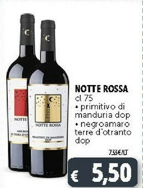 Deco Supermercati Notte Rosa - Primitivo di Manduria DOP 750 g(ml) offerta