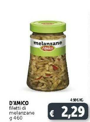 Deco Supermercati D'Amico Filetti Di Melanzane 460 offerta
