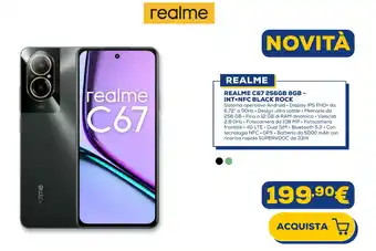 Euronics REALME C67 256GB 8GB - INT+NFC BLACK ROCK offerta