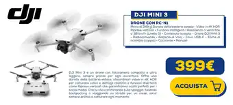 Euronics DJI MINI 3 DRONE CON RC-N1 offerta