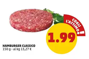 PENNY HAMBURGER CLASSICO 150 g offerta