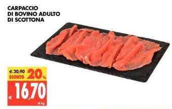 Tigros Carpaccio di Bovino Adulto di Scottona offerta