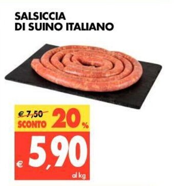 Tigros Salsiccia di Suino Italiano offerta