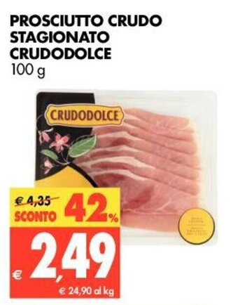 Tigros Crudodolce Prosciutto Crudo Stagionato 100g offerta