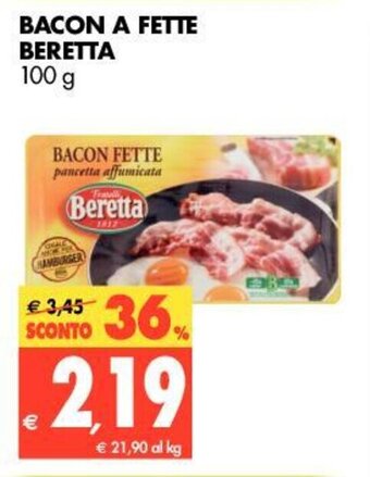 Tigros Beretta Bacon a Fette 100g offerta
