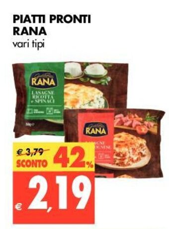Tigros Rana Piatti pronti offerta