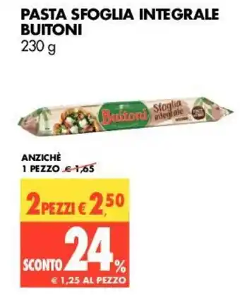Tigros Buitoni Pasta Sfoglia Integrale 230g offerta