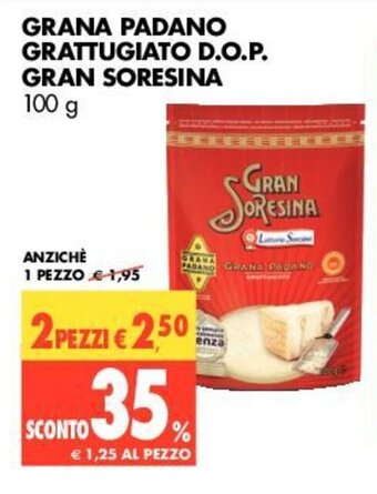 Tigros Gran Soresina Grana Padano Grattugiato D.O.P. 100g offerta