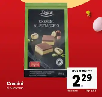 Lidl Cremini al pistacchio 150 g confezione offerta