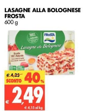 Tigros Frosta Lasagne Alla Bolognese 600g offerta