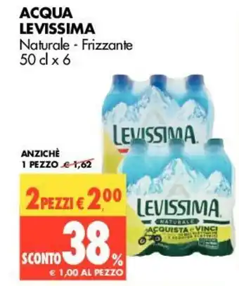 Tigros Levissima Acqua 50cl x 6 offerta