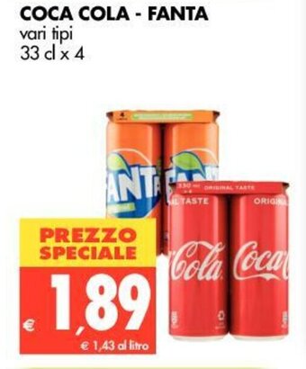 Tigros Coca-Cola - Fanta 33cl x 4 offerta