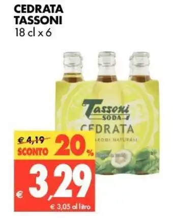 Tassoni Cedrata 18cl x 6