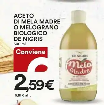 Coop De nigris Aceto Di Mele 500 G(ml) offerta