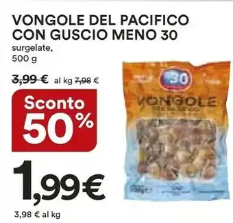 Coop Meno 30 Vongole Del Pacificio Con Guscio offerta