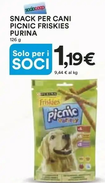Coop Purina Friskies Picnic Snack Per Cani 126g offerta
