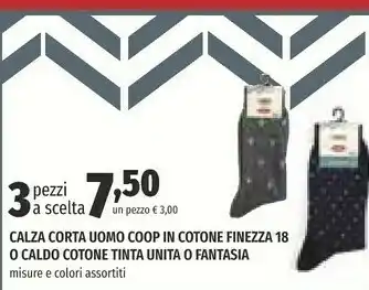 Coop Ipercoop Calza Corta Uomo offerta