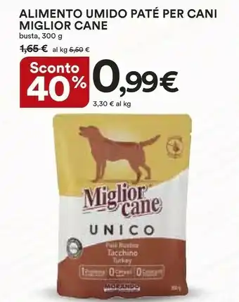 Coop Morando Miglior Cane Alimento Umido Pate Per Cani Unico 300g offerta