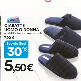 Coop Ciabatte Uomo O Donna offerta