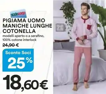 Coop Pigiama Uomo Maniche Lunghe Cotonella offerta