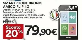 Coop Brondi Smartphone Amico Flip 4g offerta