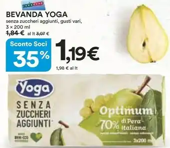 Coop Yoga Yoga - Optimum 70% di Pera 600 g(ml) offerta