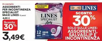 Coop Lines Linea Assorbenti Per Incontinenza Specialist offerta