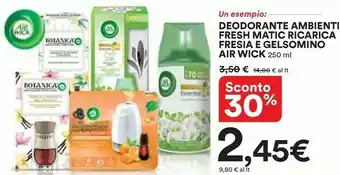 Coop Air wick Deodorante Ambienti Fresh Matic Ricarica Fresia E Gelsomino offerta