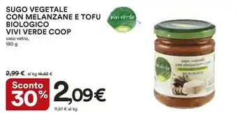 Coop Coop - Sugo Vegetale Con Melanzane E Tofu Vivi Verde 180 G(ml) offerta