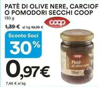 Coop Coop - Patè Di Olive Nere 130 G(ml) offerta