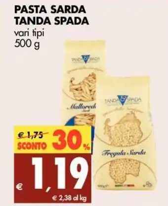 Tigros Tanda Spada Pasta Sarda 500g offerta