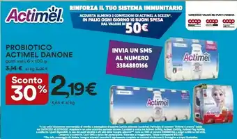 Coop Danone Actimel Fragola 600 G(ml) offerta