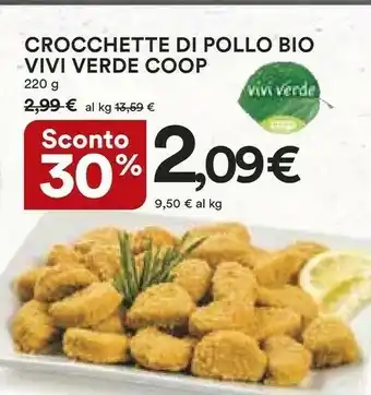 Coop Coop - Crocchette Di Pollo Biologiche Vivi Verde 220 G(ml) offerta