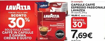 Coop Lavazza Capsule Caffe Espresso Passionale offerta