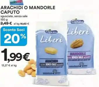 Coop Caputo Liberi Mandorle Tostate Senza Sale Aggiunto 150 G(ml) offerta