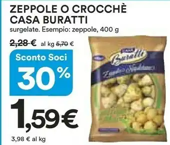Coop Buratti Zeppole O Crocchè Casa offerta
