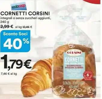 Coop Corsini Cornetti Integrali offerta