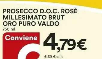 Coop Millesimato Prosecco Rose 750ml offerta