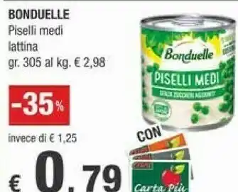 Crai Bonduelle Piselli Medi Cuore Di Raccolto Cotti Al Vapore 305 G(ml) offerta