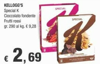 Crai Kellogg's Special K Cioccolato Fondente offerta